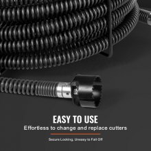 VEVOR Cable Seccional de Limpieza de Drenaje y 6 Cortadores 542 x 523 x 240 mm