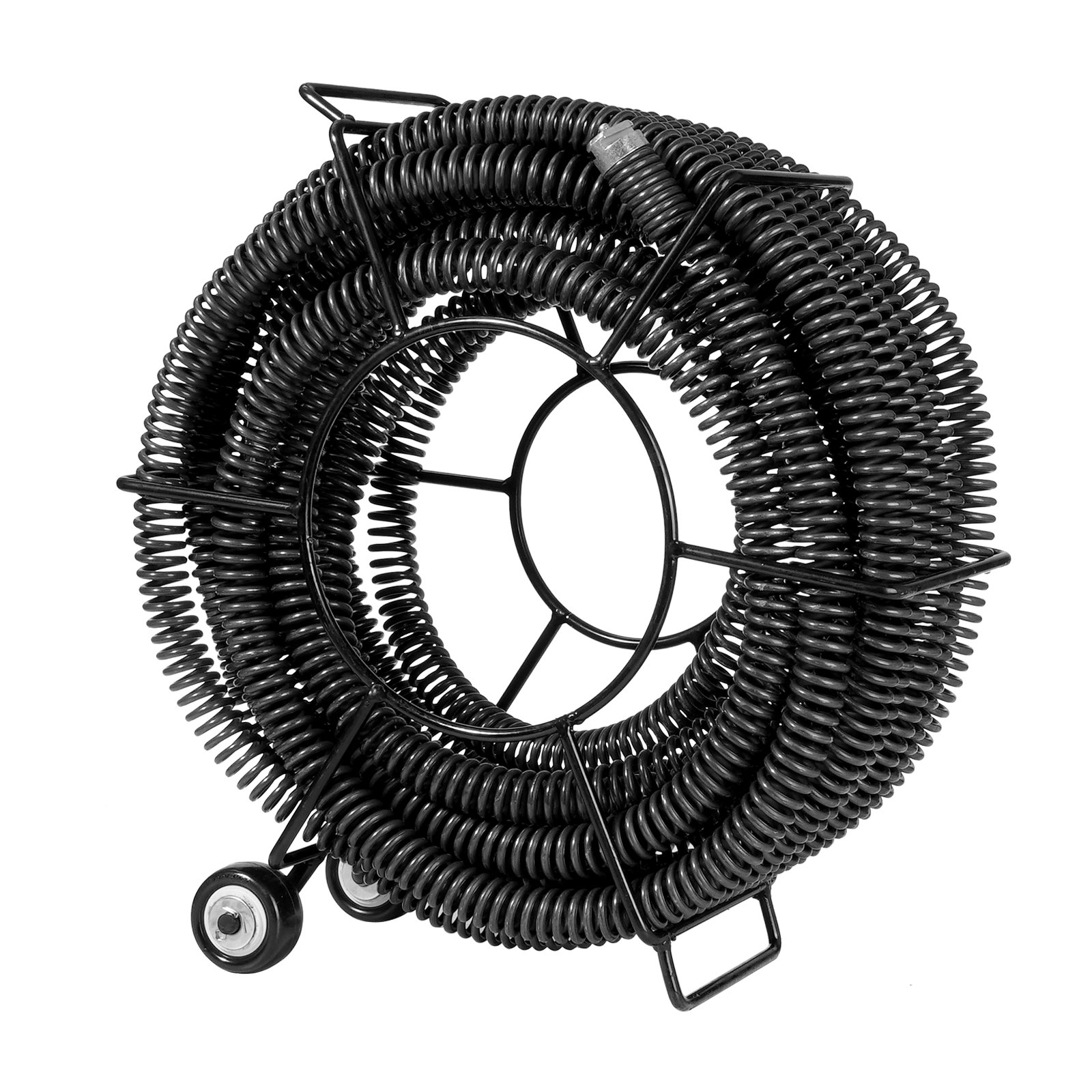 VEVOR Cable de Limpieza de Drenaje, Cable Limpiador de Drenaje Seccional Profesional con 6 Cortadores para Tuberías, Cable de Barrena de Drenaje de Alcantarillado de Núcleo Hueco 542 x 523 x 240 mm