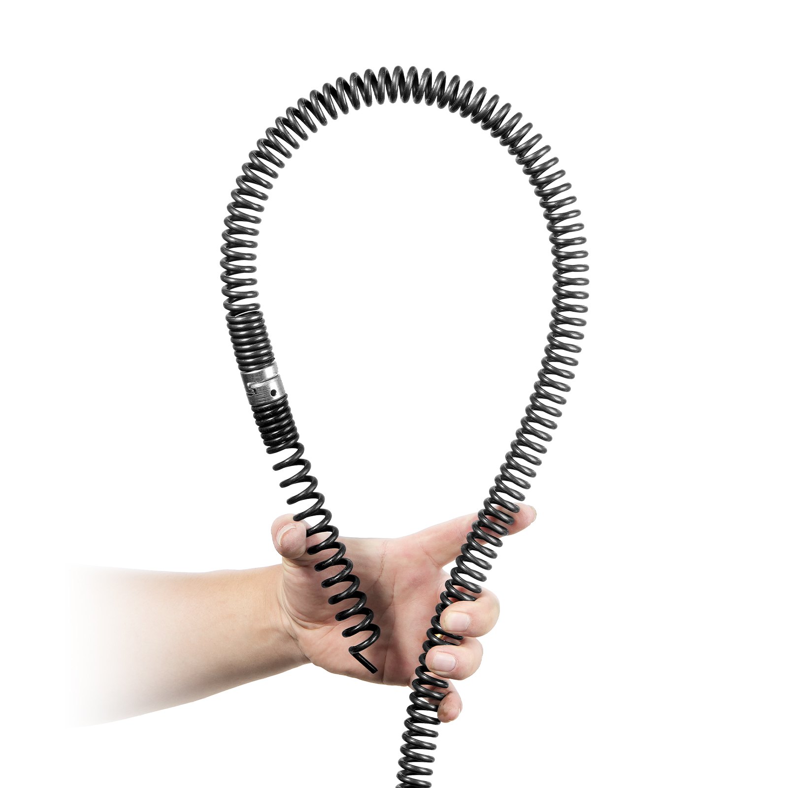 VEVOR Cable de Limpieza de Drenaje, Cable Limpiador de Drenaje Seccional Profesional con 6 Cortadores para Tuberías, Cable de Barrena de Drenaje de Alcantarillado de Núcleo Hueco 395 x 395 x 117 mm