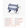 VEVOR Dobladora de Cajas y Bandejas, Dobladora de Chapa Metálica de 305 mm, Capacidad para Acero Dulce de 1 mm, Ajustable de 0-135°, Máquina Plegadora de Metal con 5 Dedos para Doblado Preciso