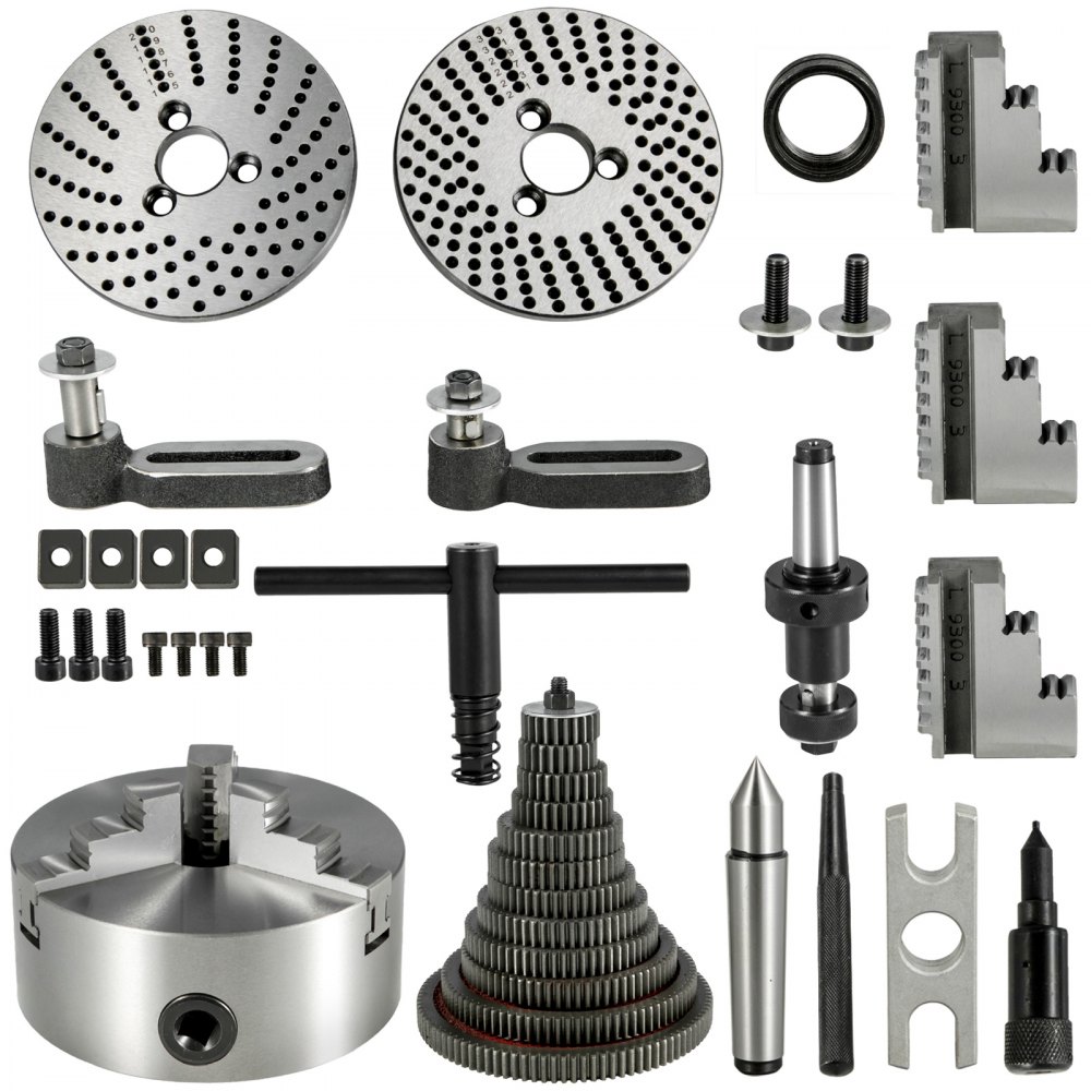 Cabezal Divisor Universal Bs-2 ø200mm Para Fresado Y Esmerilado 3 Mordazas