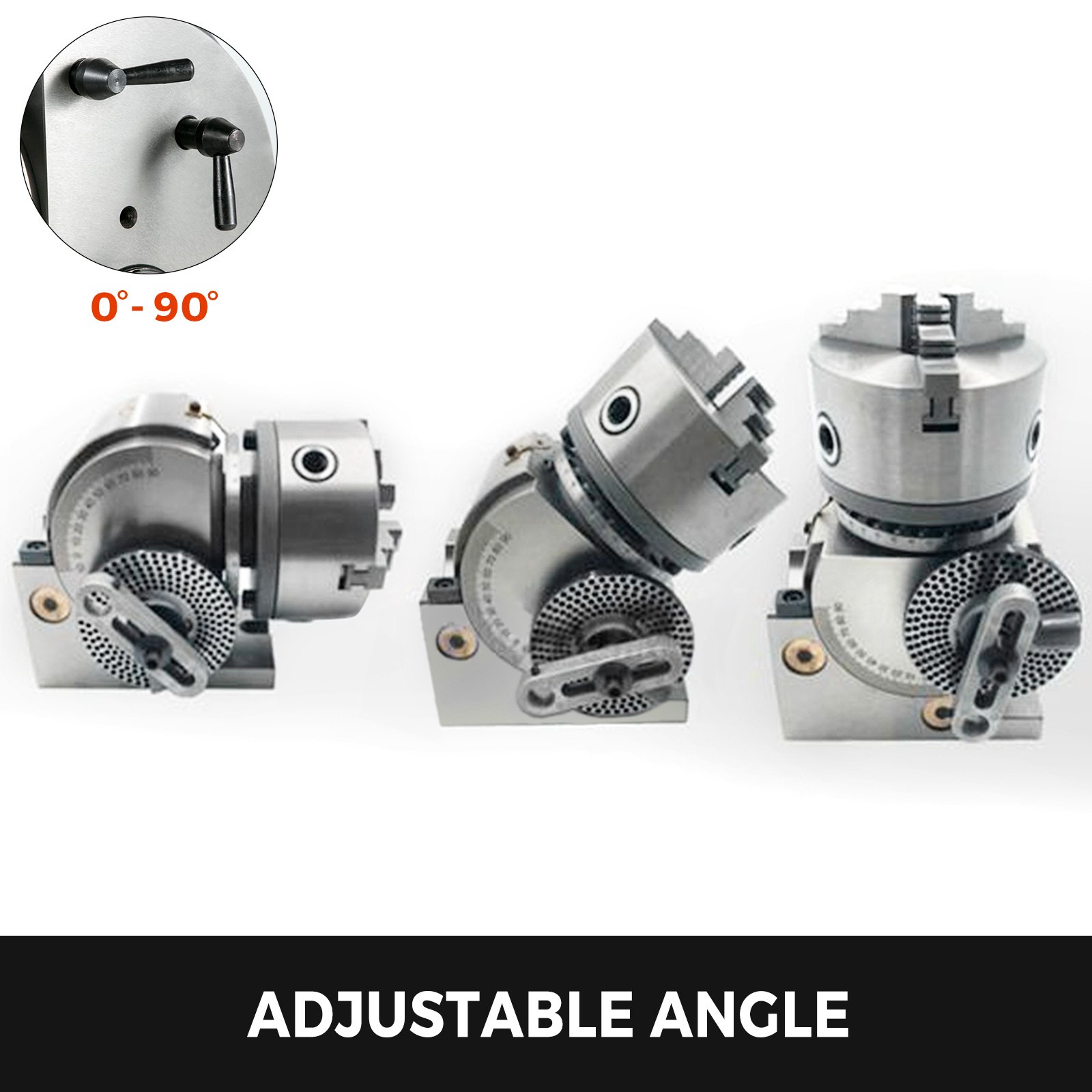 Cabezal Divisor Universal Bs-2 ø200mm Para Fresado Y Esmerilado 3 Mordazas