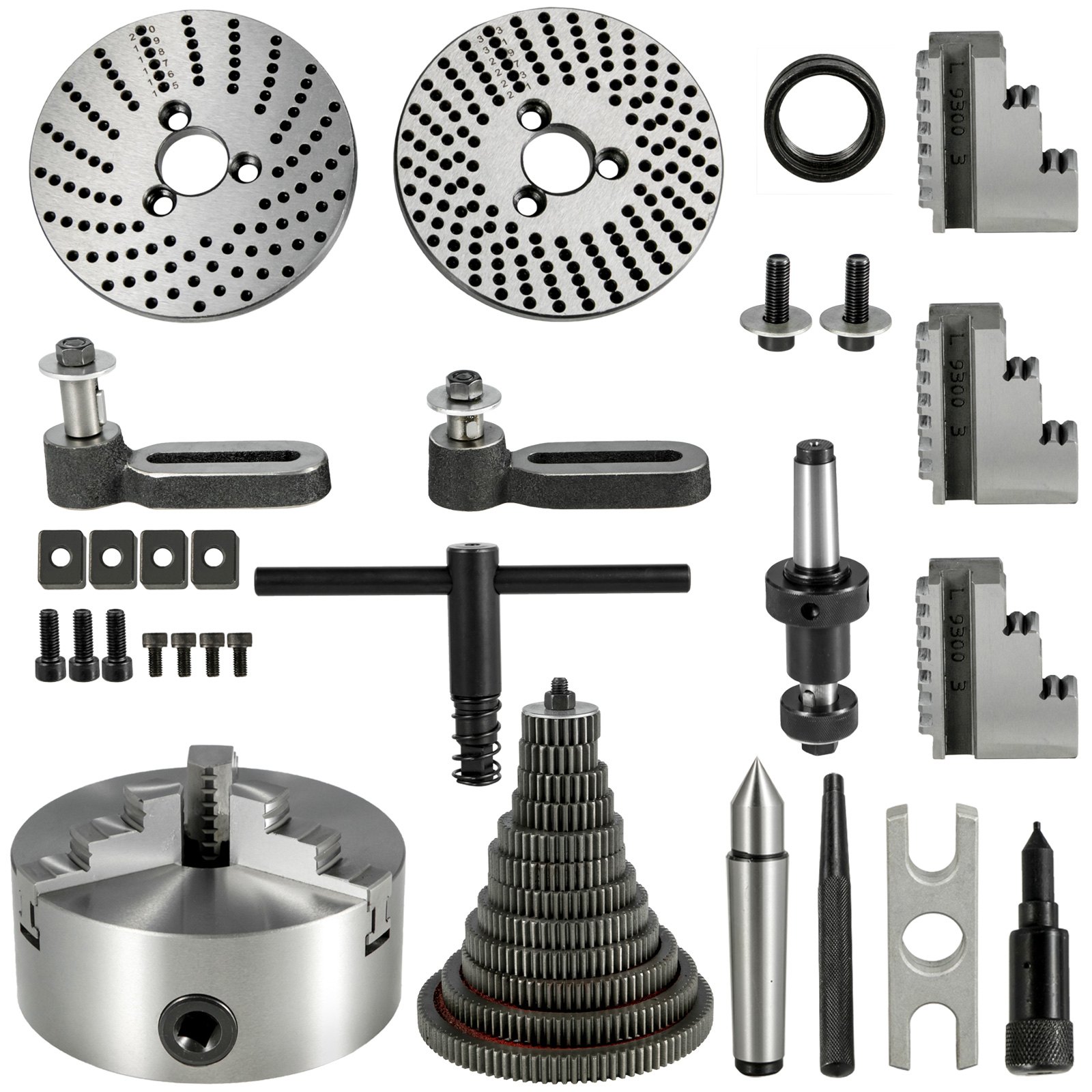 Cabezal Divisor Universal Bs-2 ø200mm Para Fresado Y Esmerilado 3 Mordazas