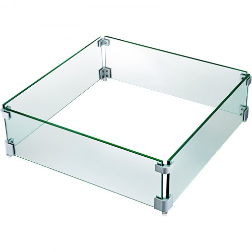 Placa Contra Viento Vidrio Templado 52x52cm Para Quemador Para Cocina