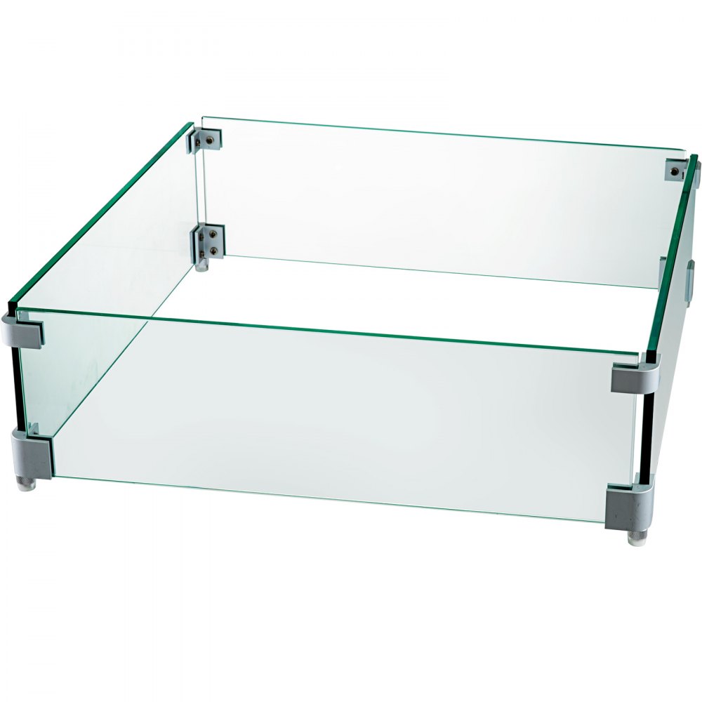 Placa Contra Viento Vidrio Templado 62x62cm Para Quemador Popular En Cocina