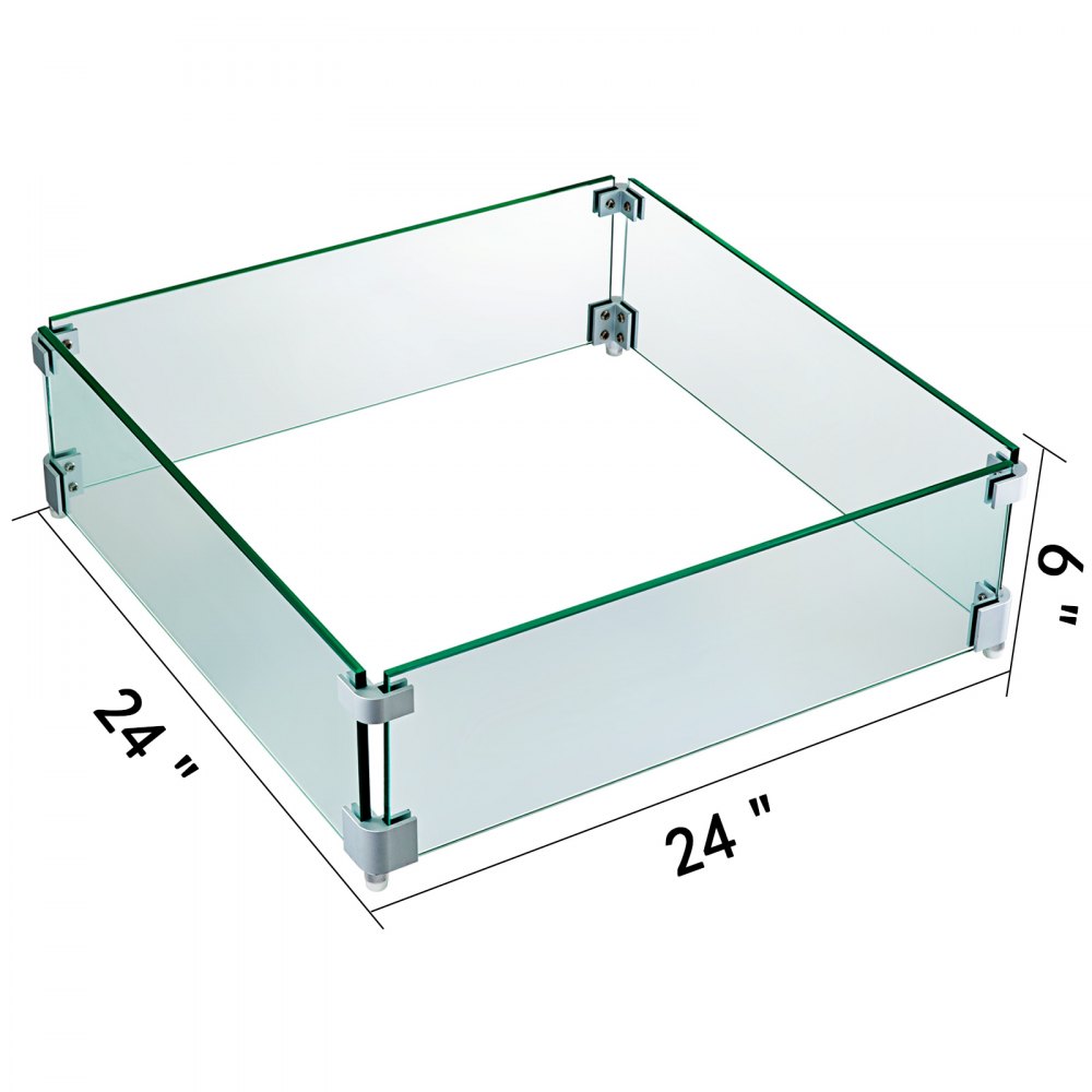 Placa Contra Viento Vidrio Templado 62x62cm Para Quemador Popular En Cocina
