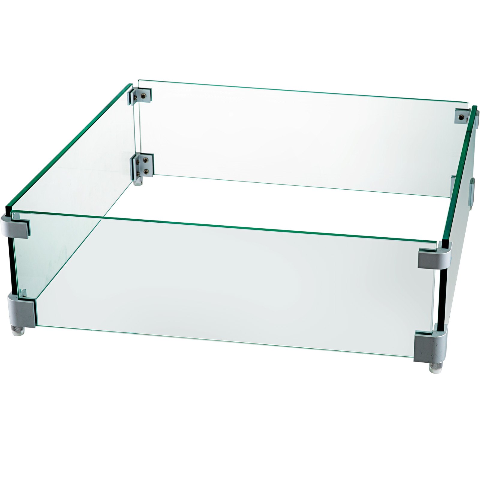 Placa Contra Viento Vidrio Templado 62x62cm Para Quemador Popular En Cocina