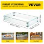 Placa Contra Viento Vidrio Templado 29x13inch Para Quemador De Cocina