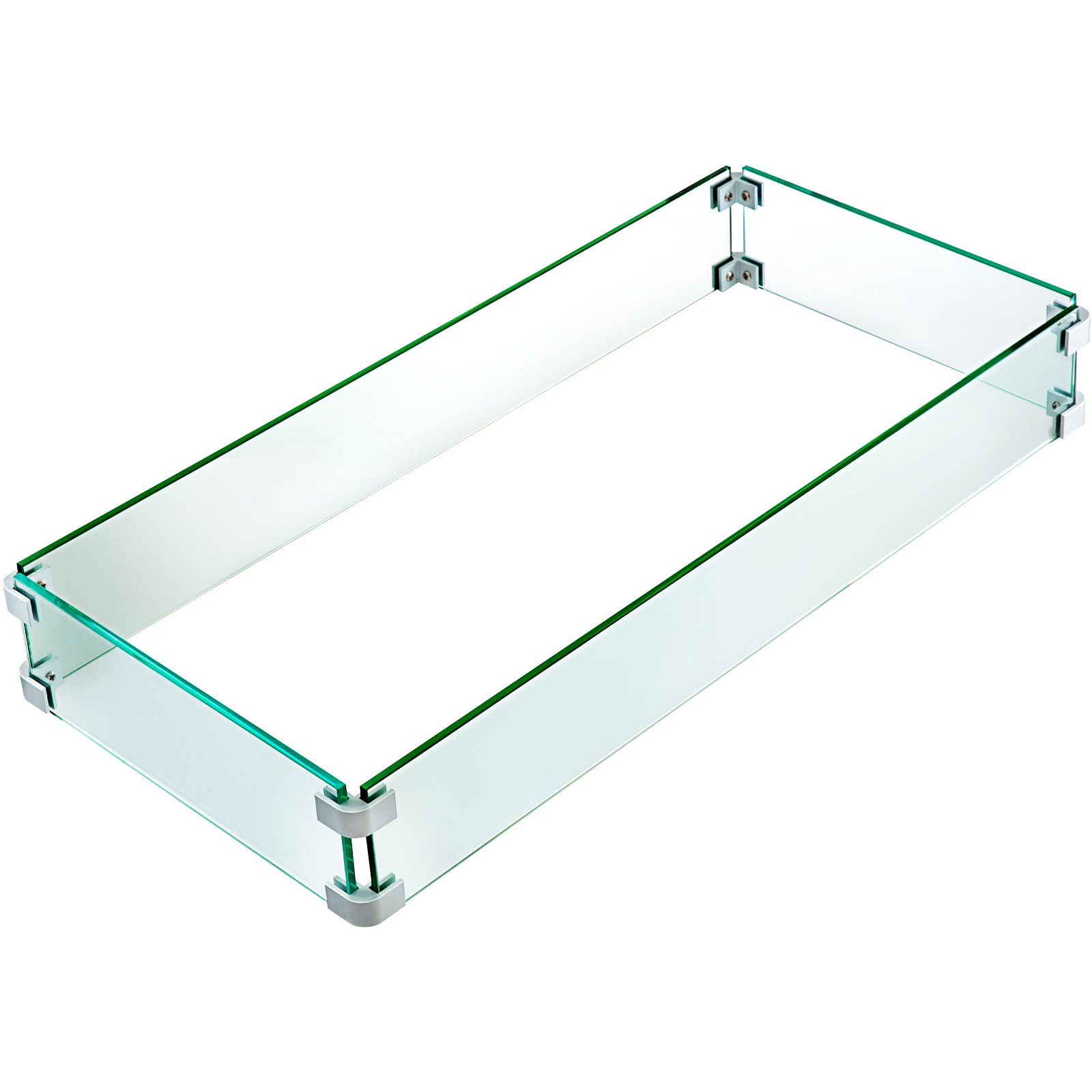 Placa Contra Viento Vidrio Templado 29x13inch Para Quemador De Cocina