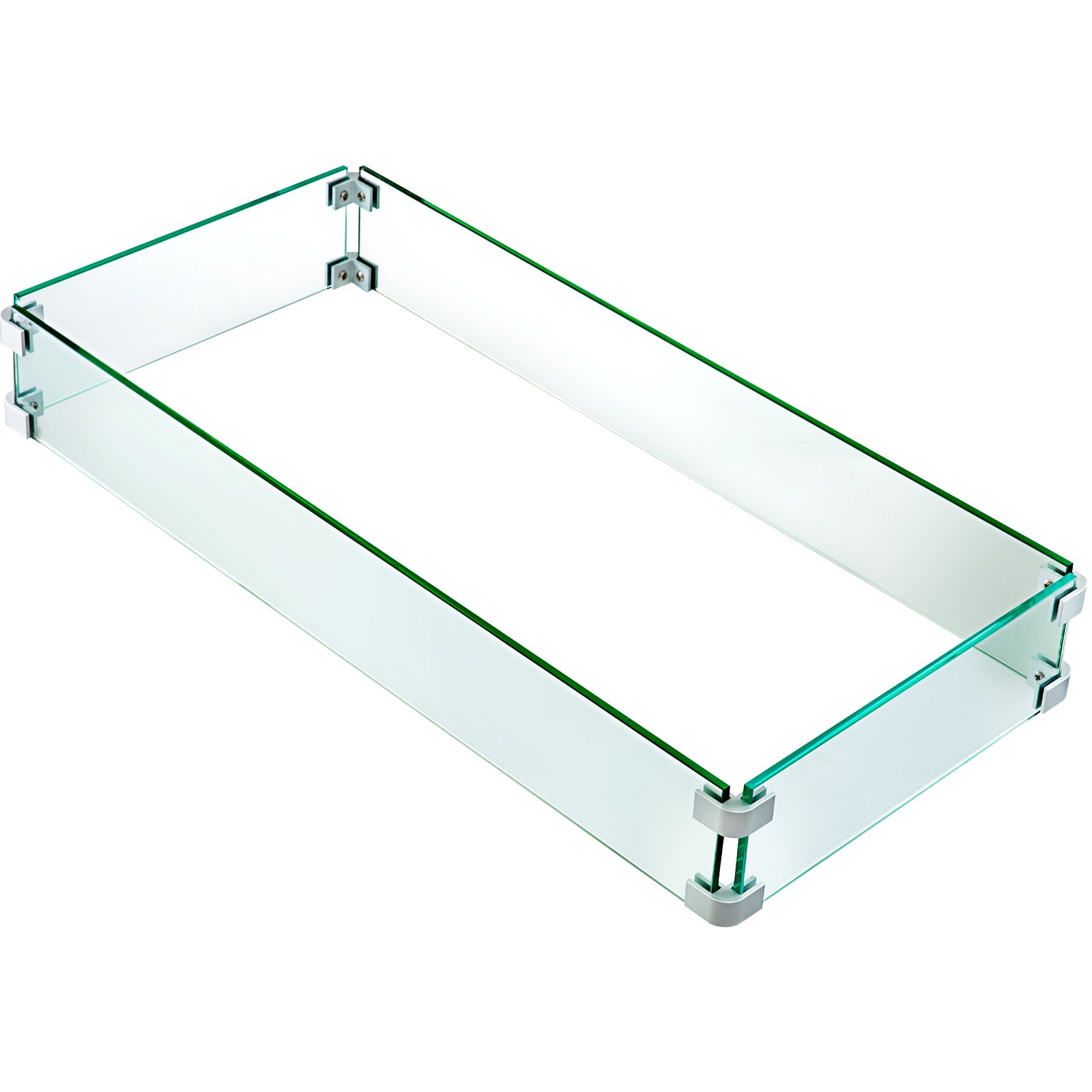 Placa Contra Viento Vidrio Templado 29x13inch Para Quemador De Cocina