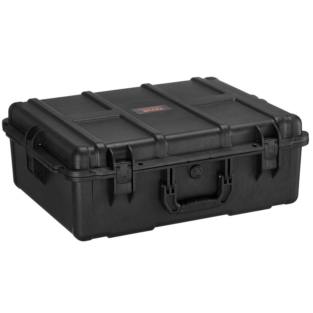 VEVOR Estuche rígido resistente a la intemperie, estuche protector resistente con espuma precortada y asas retráctiles para viajes, caza, uso militar, táctico, estuche impermeable IP67 para cámaras (56,1 x 37 x 26)
