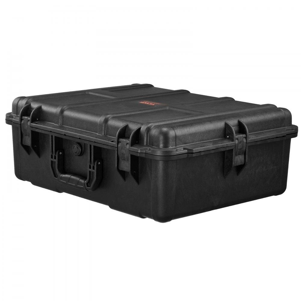 VEVOR Estuche rígido resistente a la intemperie, estuche protector resistente con espuma precortada y asas retráctiles para viajes, caza, uso militar, táctico, estuche impermeable IP67 para cámaras (56,1 x 37 x 26)