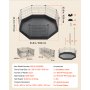 VEVOR Parque de Metal Plegable para Perros Alto de 61 cm 8 Paneles de Malla, Corral Metálico para Mascotas Pequeñas, con Base de Tela Oxford, Accesorios de Estacas Hebillas, para Interior Exterior