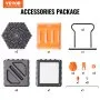 VEVOR Compostador Giratorio de Jardín 70 L Contenedor de Abono Giratorio de 360° Doble Cámara de PP Sin BPA Carga 20 kg para Compostaje de Residuos Orgánicos Cocina Jardinero Terraza Patio Exterior