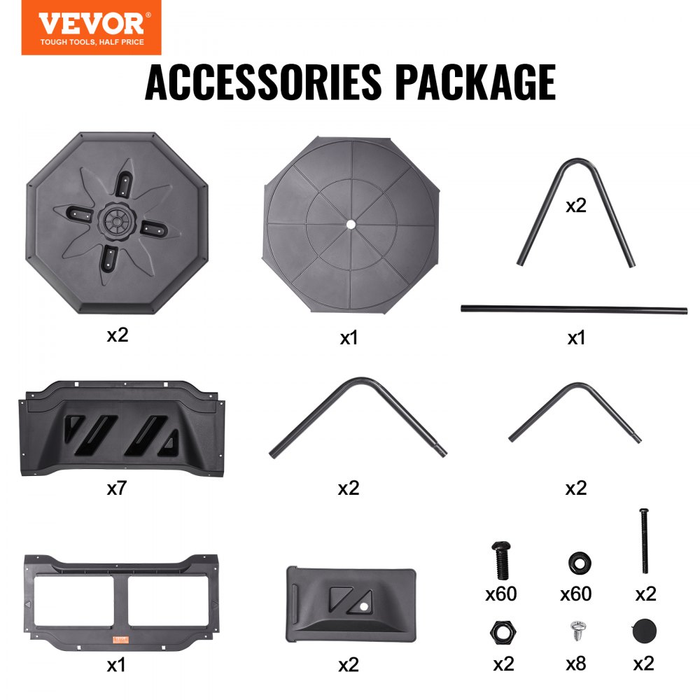 VEVOR Compostador Giratorio de Jardín 162,7 L Contenedor de Abono Giratorio de 360° Doble Cámara de PP Sin BPA Carga 50 kg para Compostaje de Residuos Orgánicos Cocina Jardinero Terraza Patio Exterior