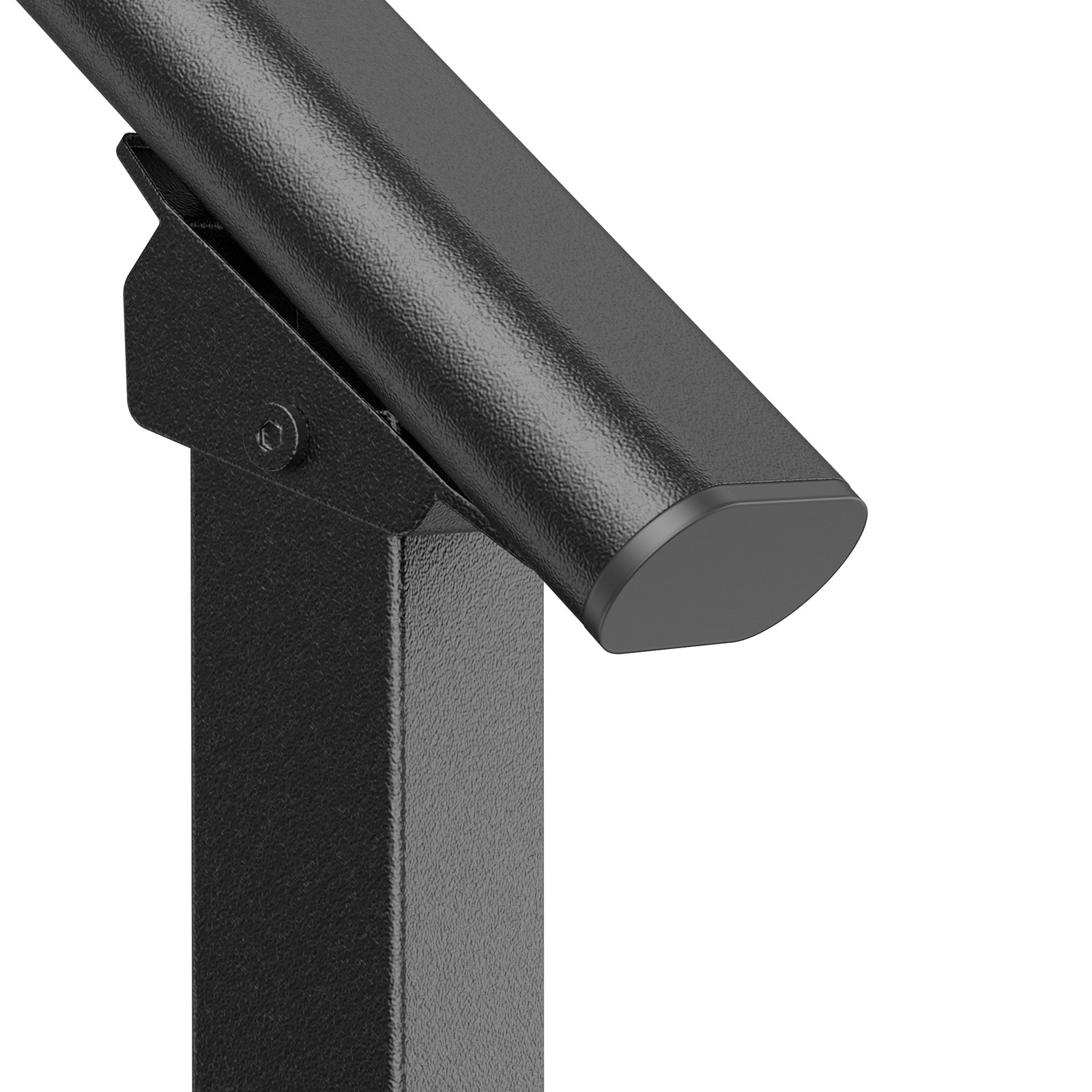 VEVOR Barandilla de Escalera para Pasamanos de Escalera de 2-3 Escalones con Kit de Instalación Tubo Cuadrado de Acero al Carbono para Personas Mayores, Escalones de Concreto, Porche, Patio, Negro