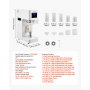 VEVOR Máquina Selladora de Latas de un Toque para 250/330/500/650 ml, Selladora de Latas Automática con Altura Ajustable, Compatible con 3 Tipos de Tapas Bebidas 55 mm, para Refrescos Café Cafetería