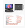 VEVOR Reproductor de DVD Portátil con Pantalla Giratoria de 256 mm, Reproductor de DVD de Viaje con Altavoces Duales, Compatible con Sincronización de TV/USB/Tarjeta SD/CD/DVD, Cargador de Coche