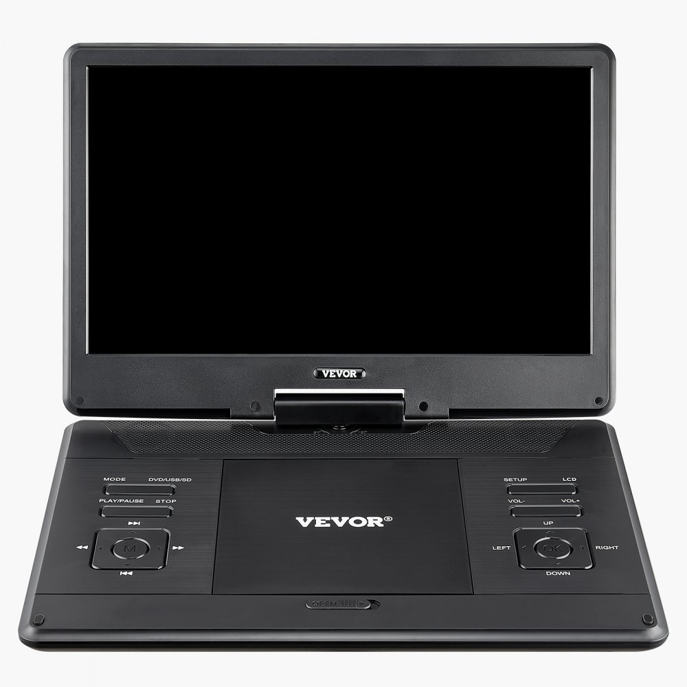 VEVOR Reproductor de DVD Portátil con Pantalla Giratoria de 358 mm, Reproductor de DVD de Viaje con Altavoces Duales, Compatible con Sincronización de TV/USB/Tarjeta SD/CD/DVD, Cargador de Coche