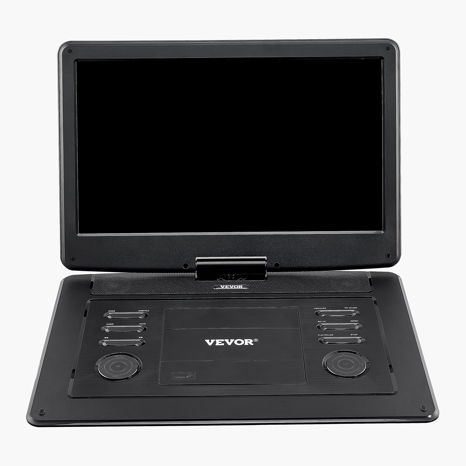 VEVOR Reproductor de DVD Portátil con Pantalla Giratoria de 396 mm, Reproductor de DVD de Viaje con Altavoces Duales, Compatible con Sincronización de TV/USB/Tarjeta SD/CD/DVD, Cargador de Coche