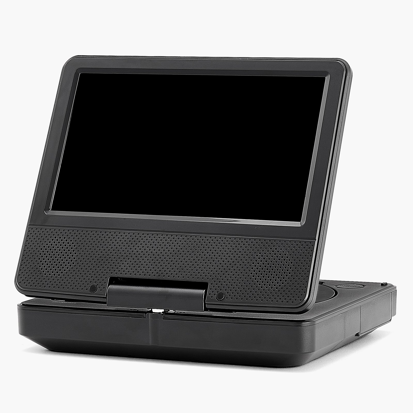VEVOR Reproductor de DVD Portátil, Reproductor de DVD de Viaje con Pantalla Giratoria de 178 mm y Altavoces Duales, Compatible con Sincronización de TV/USB/Tarjeta SD/CD, Cargador de Coche