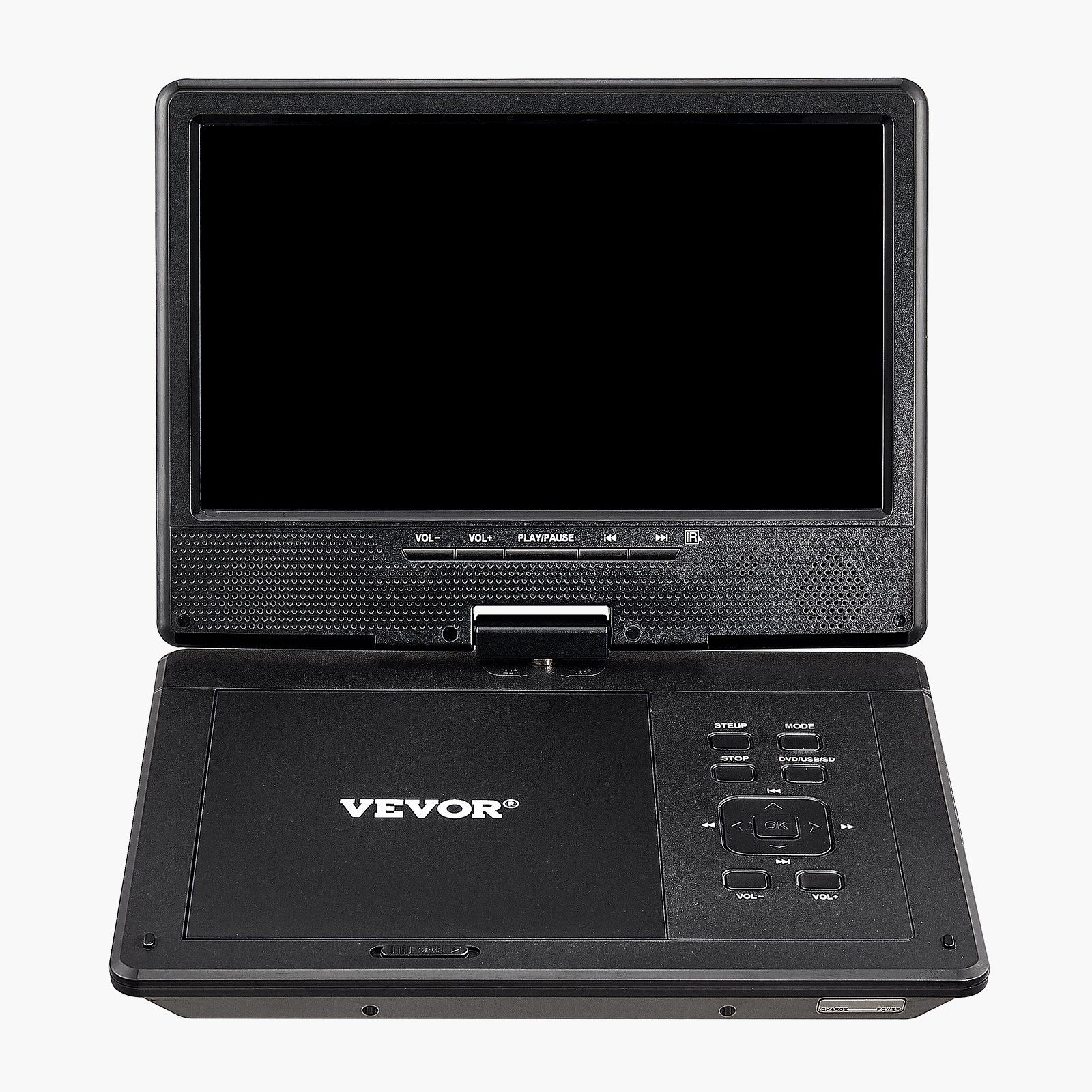 VEVOR Reproductor de DVD Portátil con Pantalla Giratoria de 228 mm, Reproductor de DVD de Viaje con Altavoces Duales, Compatible con Sincronización de TV/USB/Tarjeta SD/CD/DVD, Cargador de Coche