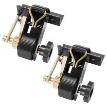 VEVOR Correas de Trinquete, para Portaequipajes de Escalera, Montaje en Tubo Cuadrado Negro, con Ganchos Dobles en J, Capacidad de Carga 226,8 kg, con Hebilla de Carga, 2 uds, 160 x 145 x 80 mm