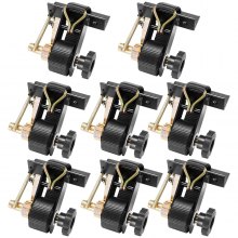 VEVOR Correas de Trinquete a Portaequipajes, 38 mm x 2,25 m, Montaje en Tubo Cuadrado Negro, con Ganchos Dobles en J, Carga 226,8 kg, con Hebilla de Carga, 8 uds, Resistencia a la Rotura 680,4 kg