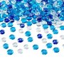 VEVOR Fire Glass, 10LBS / 4.5KG Smokeless & Fireplace Rocks, 3/4-Inch / 19.05 mm Reflective Firepit Glass Beads, High Luster Stone Landscaping for Fire Pit Table, Cobalt Blue + Caribbean Blue + Clear