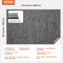 VEVOR Carpet Tiles, 153x244cm, Protective Rubber Backing for Carpets, 0.6cm Thick – Double-Sided Felt Anti-Slip Mat, Flooring, Safe for All Floors, Grey