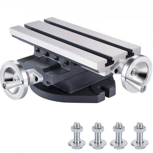 Vevor 2 Ejes Mesa De Trabajo De Fresado 30x14 Cm Mesa De Fresado De Diapositivas