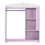 VEVOR Kids Dress Up Storage, with Jewelry Cabinet, Dress Up Closet with Mirror and Shelves, Princess Costumes Wardrobe Closet, Toddler Costume Organizer Armoire, for Bedroom, Kids Room, Girls, Purple