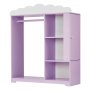 VEVOR Kids Dress Up Storage, with Jewelry Cabinet, Dress Up Closet with Mirror and Shelves, Princess Costumes Wardrobe Closet, Toddler Costume Organizer Armoire, for Bedroom, Kids Room, Girls, Purple