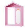 VEVOR Kids Dress Up Storage, with Mirror, Dress Up Closet, Kids Armoire Wardrobe Closet for Little Girls, Toddler Costume Organizer, Pretend Princess Storage Dresser, for Bedroom, Girls Room, Pink