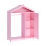 VEVOR Kids Dress Up Storage, with Mirror, Dress Up Closet, Kids Armoire Wardrobe Closet for Little Girls, Toddler Costume Organizer, Pretend Princess Storage Dresser, for Bedroom, Girls Room, Pink