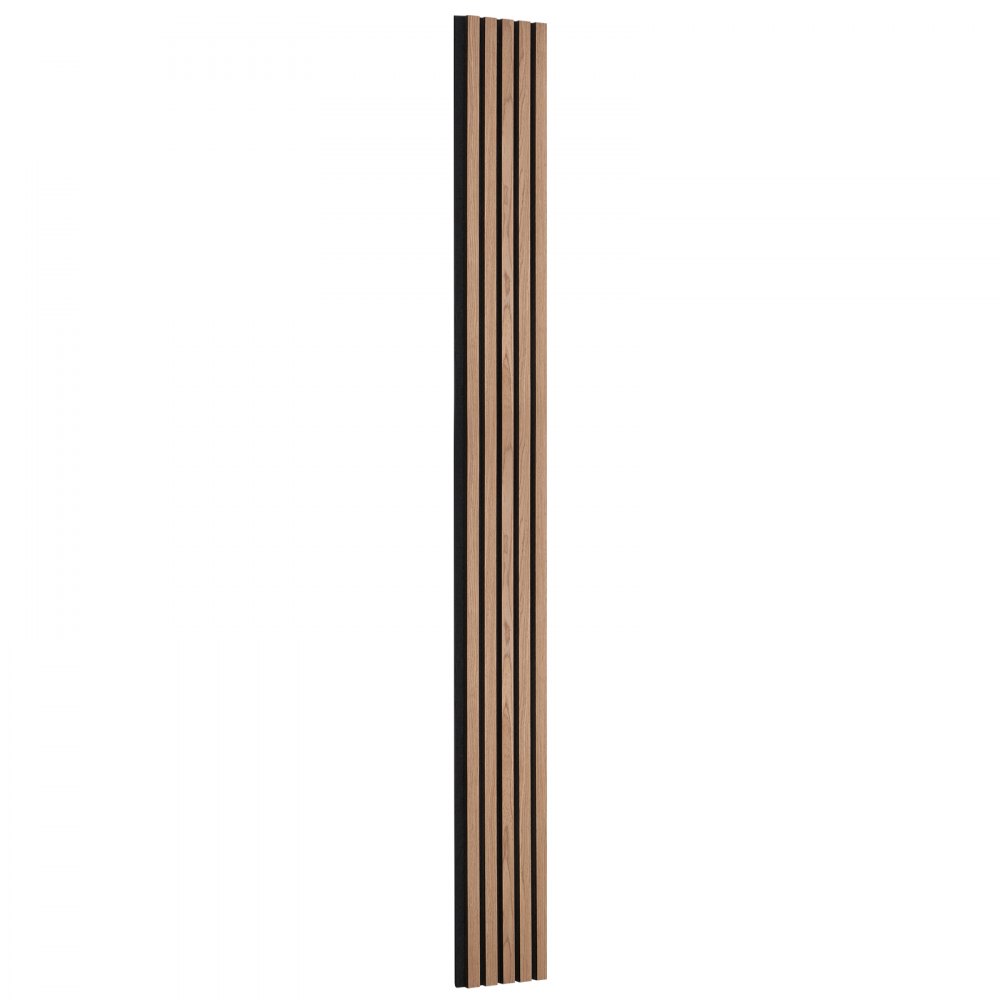 VEVOR Paneles Acústicos 2400x200 mm Paneles de Pared de Madera Decorativa MDF para Decoración de Paredes Interiores Paneles de Pared de Madera Sintética para Reducción de Ruido Color Nogal 4 Piezas