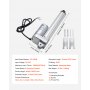 VEVOR Actuador Lineal de 12 V, Motor Lineal Impermeable IP65 de 203,2 mm, 3000 N, 5 mm/s, con Soportes de Montaje para Seguidores Solares, Maquinaria Industrial y Abridores de Puertas, Plata