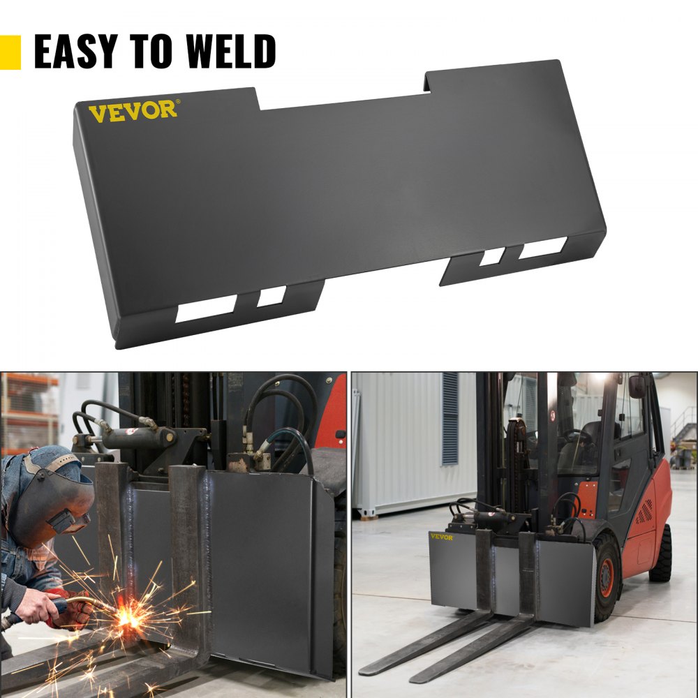 VEVOR Placa de montaje universal para cargador de dirección deslizante de 1/8" accesorio de placa para cargador de dirección deslizante capacidad de 3000 libras perno en diferentes accesorios