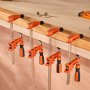 VEVOR Bar Clamps for Woodworking, 2-Pack 15.24 cm and 2-Pack 30.48 cm, Lockable F-Clamp with 272 kg Load Limit, 63.5 mm Depth, Cast Iron and Carbon Steel, Wood Clamps for Woodworking Metal Working