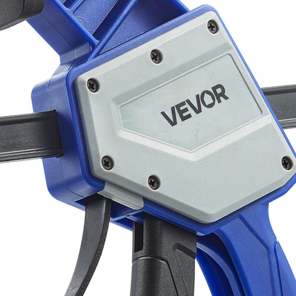 VEVOR Bar Clamps for Woodworking, 2-Pack 60.96 cm One-Handed Clamp/Spreader, Quick-Grip F-Clamp with 154 kg Load Limit, Premium Plastic and Carbon Steel, for Woodworking Metal working, Blue + Black