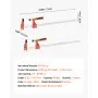 VEVOR Sargentos de Barra para Carpintería 2 PCS, Apertura de 60,96 cm, Abrazadera en F Bloqueable de Hierro Fundido y Acero al Carbono, Carga de 272 kg, Fáciles de Usar, Sargentos para Madera