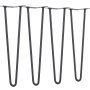 VEVOR 4-piece set of table legs, hairpin legs, 482mm high, 110x110mm mounting plate, carbon steel, powder-coated, 227kg load capacity, ideal for kitchen tables, living room consoles, studio tables