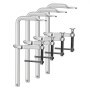 VEVOR Bar Clamps for Woodworking, 4-Pack, 30.48 cm Opening, 12 cm Throat Depth, 545 kg Load Limit, Sturdy Steel Forging and Casting, with Swivel Jaw and T-Handle, for Wood Working and Metal Working