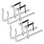 VEVOR Bar Clamps for Woodworking, 4-Pack, 30.48 cm Opening, 12 cm Throat Depth, 545 kg Load Limit, Sturdy Steel Forging and Casting, with Swivel Jaw and T-Handle, for Wood Working and Metal Working