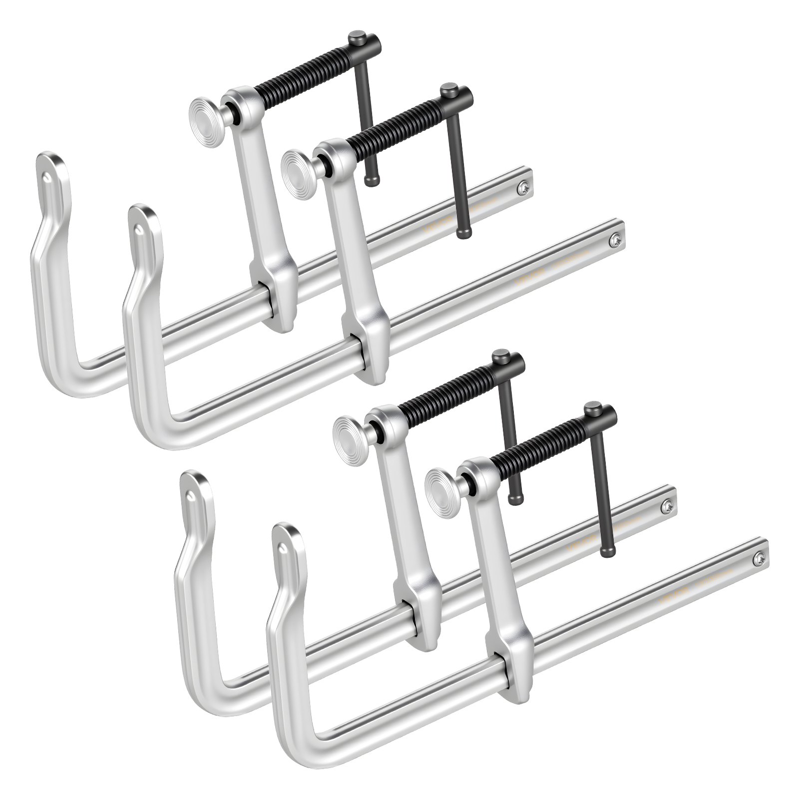 VEVOR Sargentos de Apriete 4 Pcs 30,48 cm Abrazaderas de Barra para Madera, Profundidad de 12 cm, Capacidad de Fuerza de 545 kg, Acero Forjado, Herramientas para Soldadura y Proyectos de Carpintería