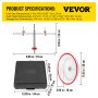 VEVOR Kit de Cortador de Sierra Perforadora Agujeros Redondos Diámetro Ajustable 40-200 mm Cortador de Sierra de Orificio Circular Acero Sierra de Perforación con Recoge Polvo para Techo Cemento Yeso