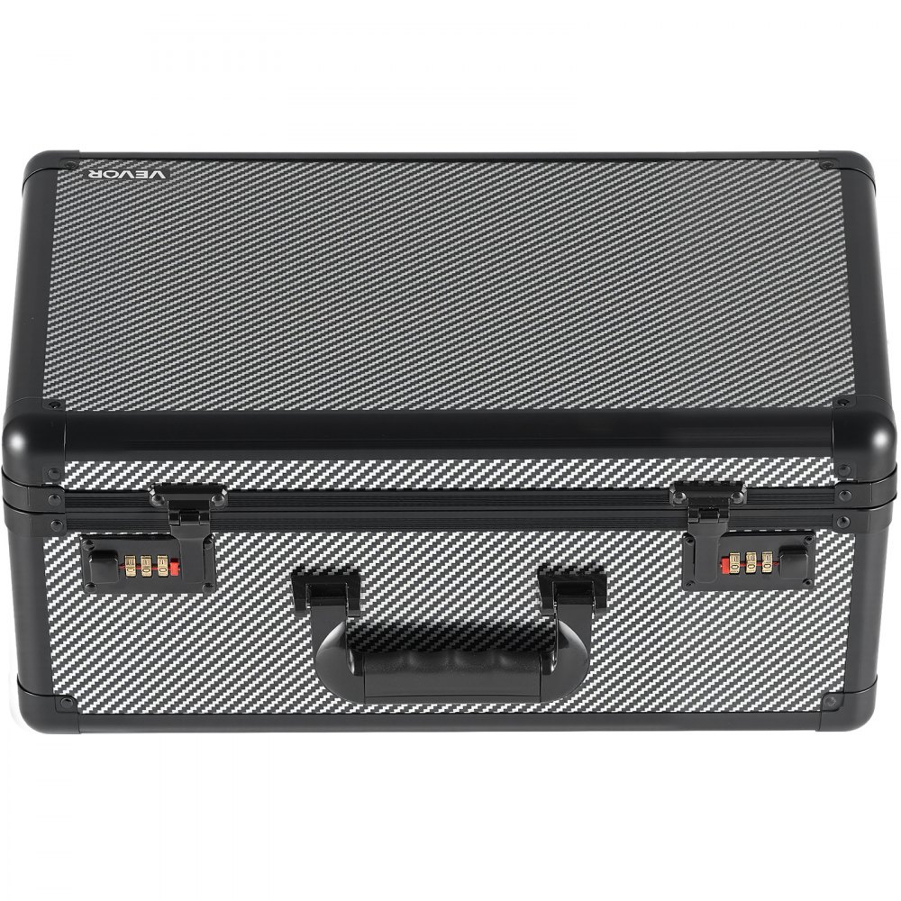 VEVOR Caja de Almacenamiento para Tarjetas Graduadas, 4 Filas 12 Separadores, Capacidad para 162 Tarjetas PSA, 130 SGC, 115 BGS, 585 Protectores o Más de 999 Tarjetas Sueltas, Cerradura de Combinación
