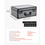 VEVOR Graded Card Case 4 Row 162 PSA Slab Storage Box with Combination Lock, Baseball Sports Trading Cards Holder Collector with 12 Dividers, Holds 130 SGC 115 BGS 585 Top Loaders & 999+ Loose Cards