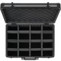VEVOR Graded Card Case 4 Row 162 PSA Slab Storage Box with Combination Lock, Baseball Sports Trading Cards Holder Collector with 12 Dividers, Holds 130 SGC 115 BGS 585 Top Loaders & 999+ Loose Cards