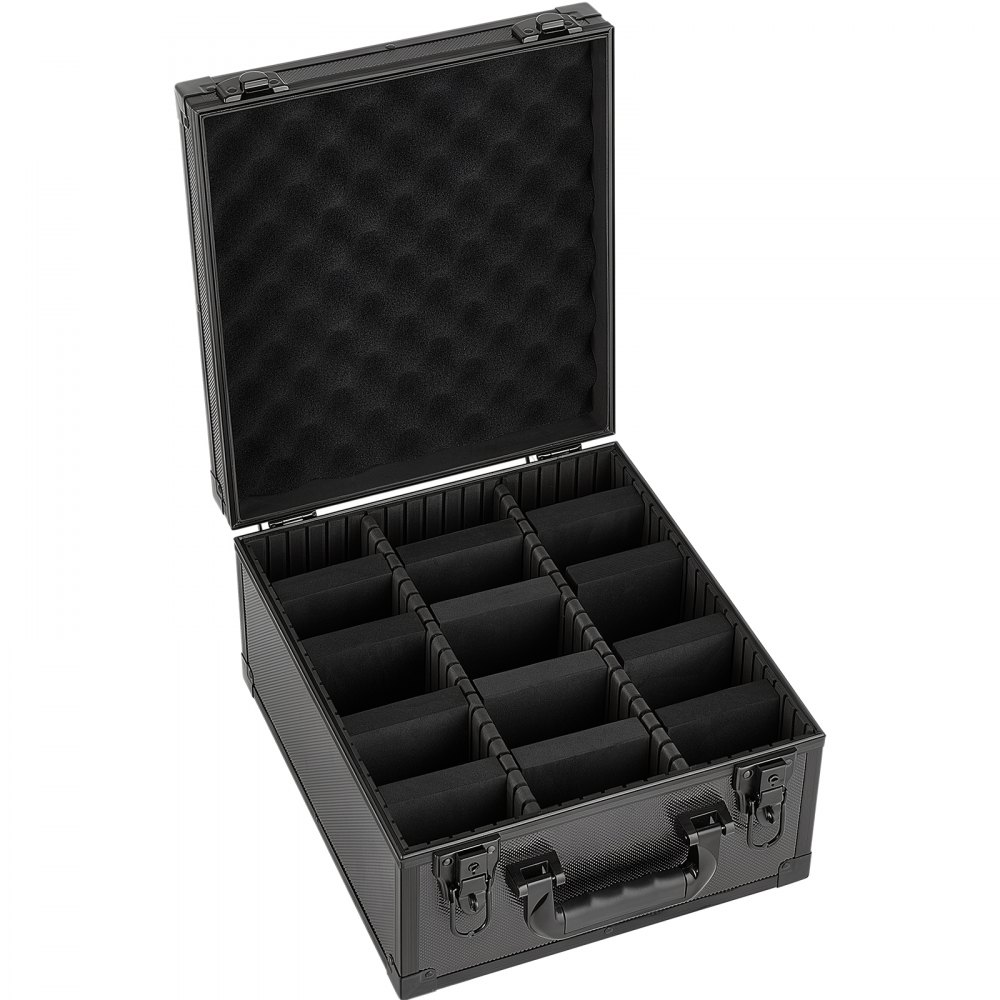VEVOR Caja de Almacenamiento para Tarjetas Graduadas, 3 Filas 12 Separadores, Capacidad para 150 Tarjetas PSA, 100 SGC, 80 BGS, 500 Protectores o Más de 999 Tarjetas Sueltas, con Cerradura y Llave